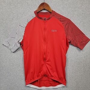 GORE Gorewear C5 Optiline Jersey Red White Men's US Medium EU Large Cycling